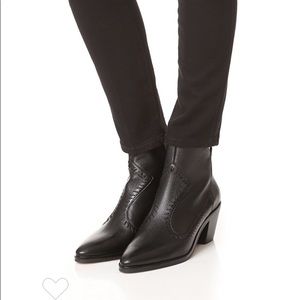REBECCA MINKOFF - LULU black leather booties